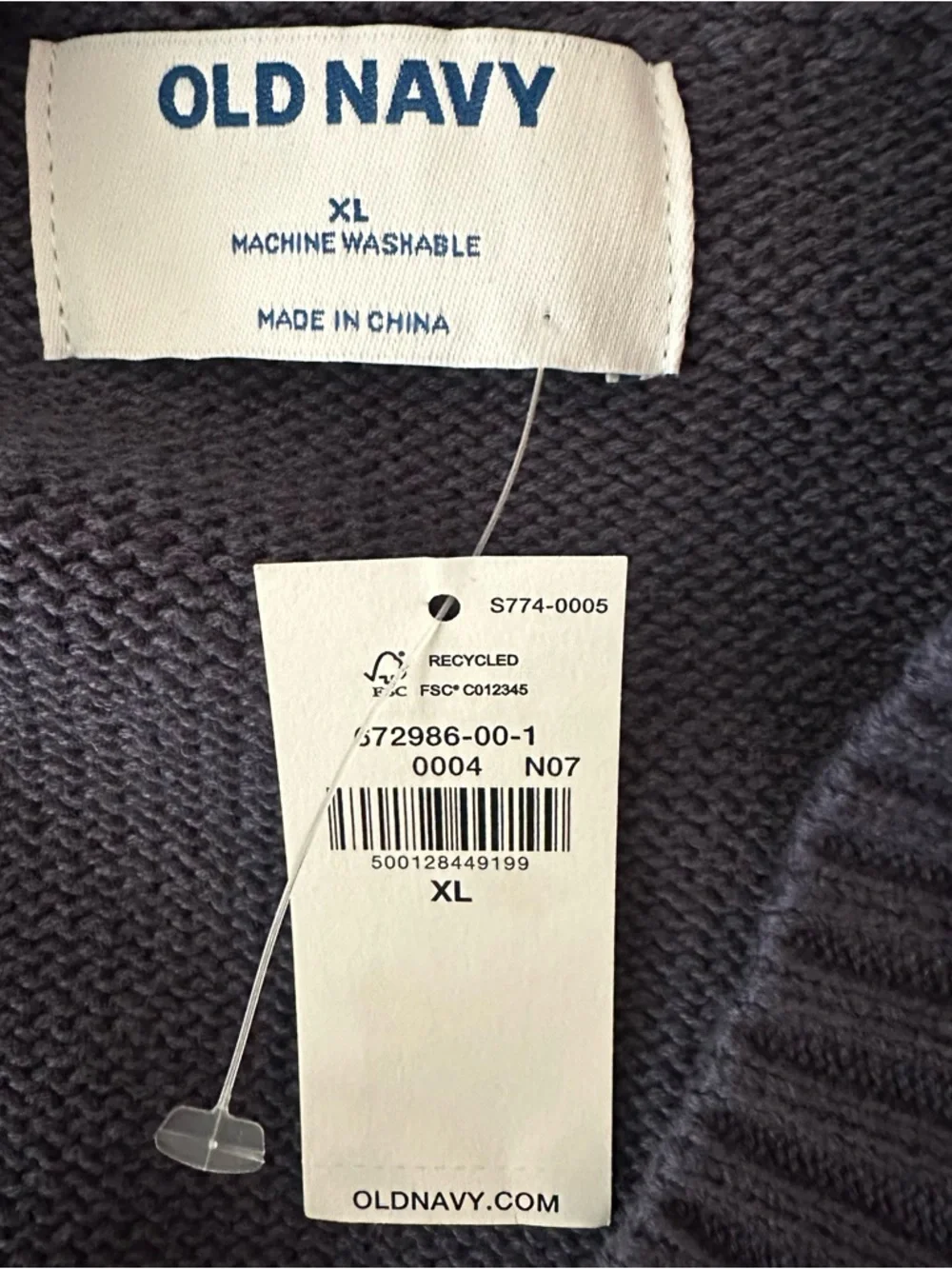 Old Navy NWT Women Crew Neck American Flag Sweater XL Knit Navy Blue USA Coastal - Picture 8 of 10